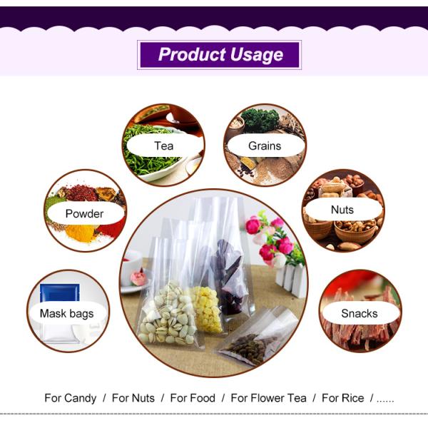 Silver Foil Three Side Seal Pouch , Food Grade Beef Jerky Food Saver Vacuum Bags