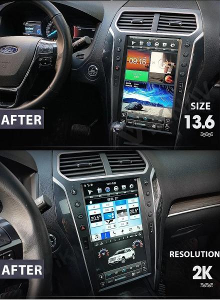 13.6 Inch 64GB Ford Android Head Unit For Explorer 2013 to 2018