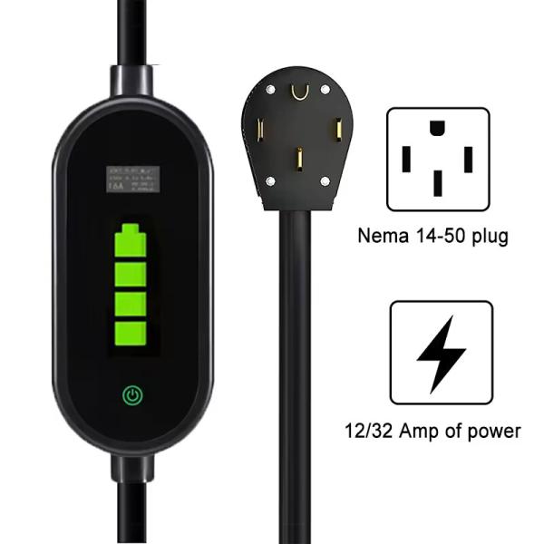 3.5KW 9.6KW chargeur portable de batterie de voiture électrique 16A 40A EVSE Sae J1772 Type 1