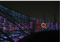 O grande delicado transparente alugado da exposição de diodo emissor de luz tritura ultra a cor completa conduzida vidro da tela P12