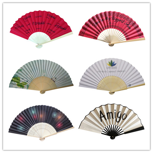 Elegant Foldable Hand Fans 21cm 23cm Customized Handheld Fan For Wedding