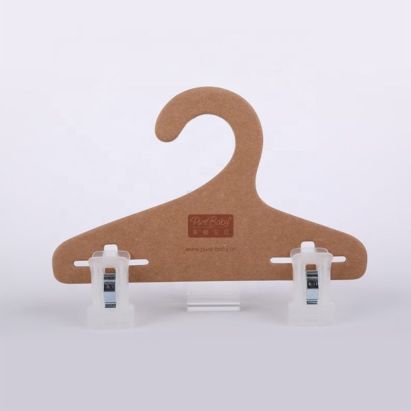 FSC Eco Friendly Multi Shape Cardboard Hangers With Clips For Adult Clothes