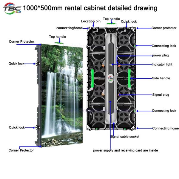 экран 500x1000mm Pantalla фона этапа СИД 4.81mm привел экстерьер