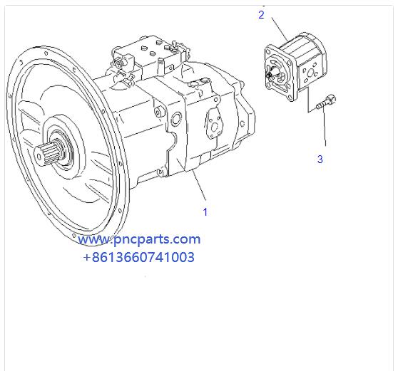 21P-60-K3020 Pilot Pump PC150-6K PC180-6K PC200EN-6K Hydraulic Gear Pump