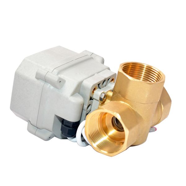 Etrany 1 1/4 DC12-24V 3-Way SS304 Ball & Brass Electric Water Valve Motorized Ball Valve Fluid Control High Temperature IP67
