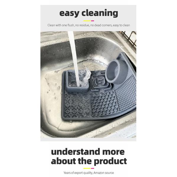 Dog Licking Mat Slow Food Bowl Food Grade Silicone With Suction Cup Pet Bowl