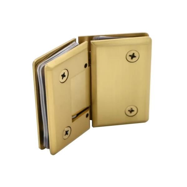 Secure Door Closure 8-12MM Glass Brushed Gold Shower Frameless Glass Door Pivot Hinge