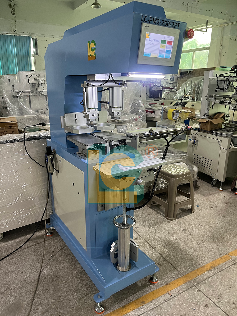 LC 2-Color Closed Ink Cup Pad Printing Machine with Independent Pad Shuttle System