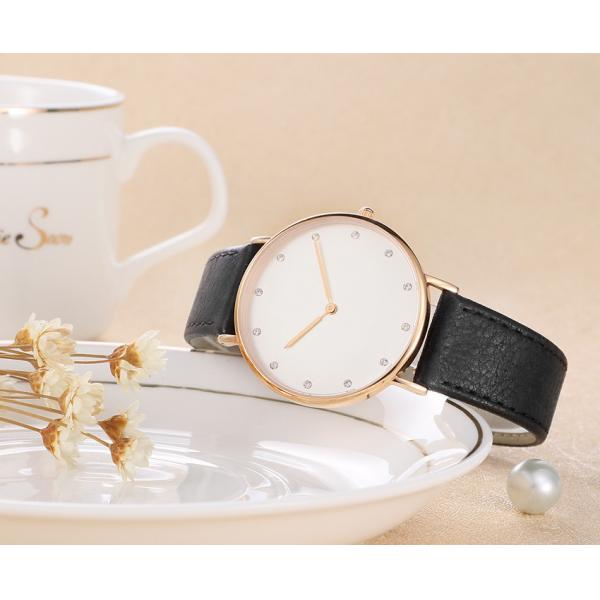 Quartz 316L Stainless Steel Minimalist Watch Rose Gold Plating