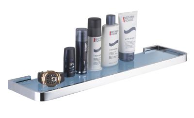 Glass Shelf With Railing 86010-Square &Brass&Chrome&toughened glass &Bathroom Accessories&Sanitary Hardware