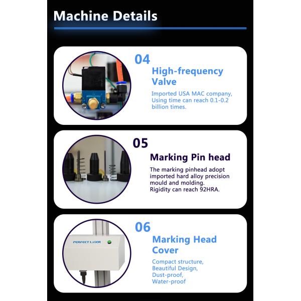 Pneumatic Dot Peen Marking Machine One Tow Multifunctional 135mm × 20mm 2mm
