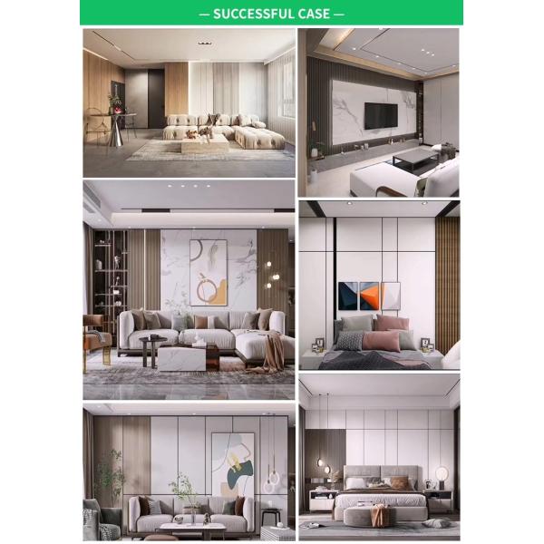 Panneaux muraux à flûte intérieurs en bois plastique composite imperméable à l'eau