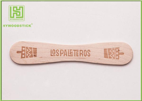 European Style Personalized Wooden Ice Cream Spoons Bulk Popsicle Sticks Odorless