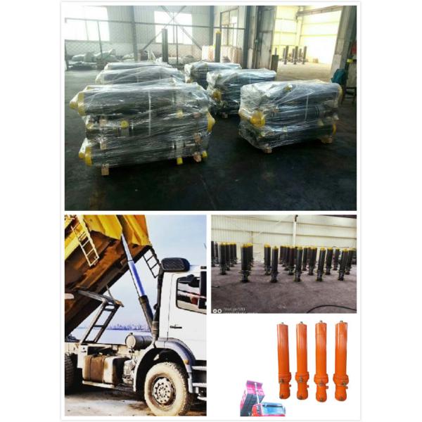 Hollow Dump Truck Hydraulic Cylinder Ram Welded Single Acting