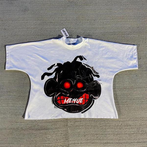 Custom Digital Print Tee Cropped Raw Hem Plus Size Mens Drop Shoulder Thick T Shirts Oversized Tshirt Heavy Cotton T Shirts