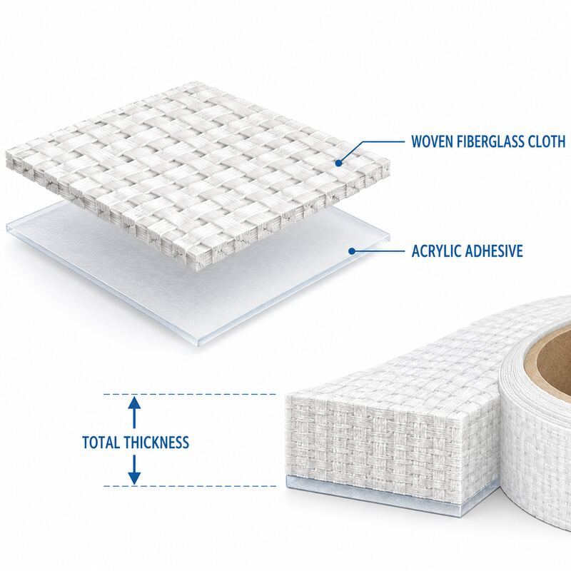 Waterproof Fiberglass Tape (Waterproof Glass Fiber Tape / Moisture-Resistant Fiberglass Tape / Water-Resistant Glass Cloth Tape) – For Insulation, Sealing & Reinforcement