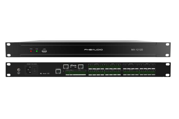 12X12 Dante DSP Processor IOS Andorid Web Control Professional Network