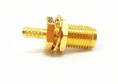 Conector co-axial fêmea de Jack SMA do anteparo do conector de cabo do RF para RG316