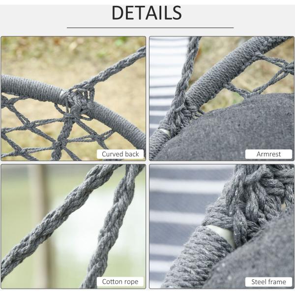 Outdoor Furniture Macrame Cotton Rope Hammock Chair Swings for Indoor and Outdoor