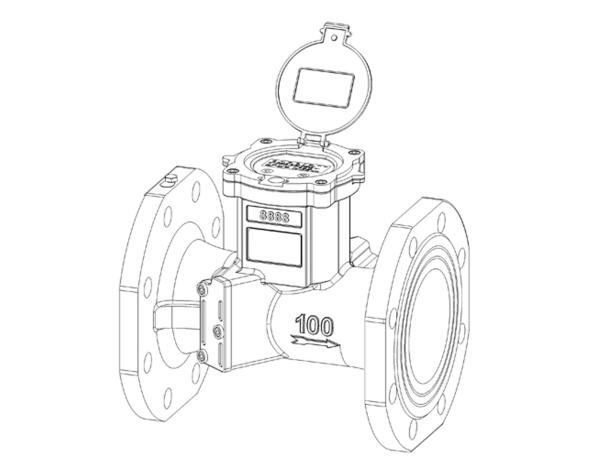 DN100 Flange Port Irrigation Water Meter Steel Housing IP68 GPRS For AMR