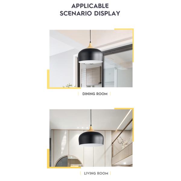 300mm*160mm LED Pendant Light Solid Wood Single Head  40000 Hours Lifespan