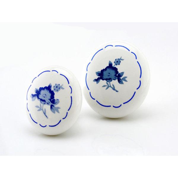 Black Kitchen Cupboard Ceramic Handles And Knobs 32mm Dia Round Porcelain Dresser Pulls