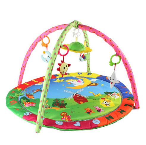 Forest Animal Happy Garden Baby Play Gym And  Mat Activity Toy And Floor Soft Foam Toddler Child Melodies Time