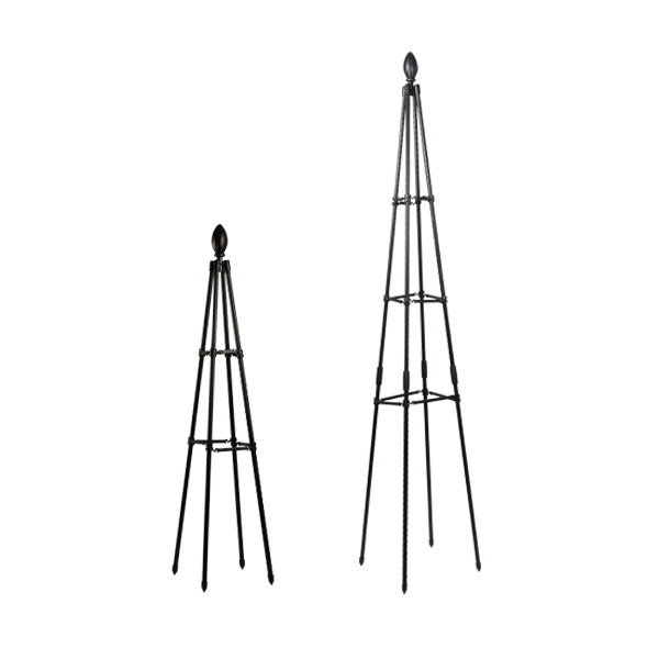 Garden Trellis for Potted Plants Outdoor Rustproof Coated Plant Cage Tower, Metal Shelf Climbing Supporting