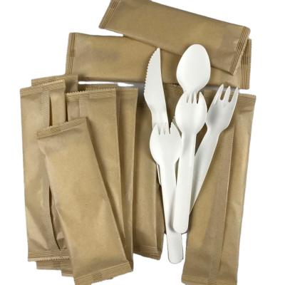Paper Cutlery Covers Eco Friendly Customized Kraft Bags for Everyday Dining