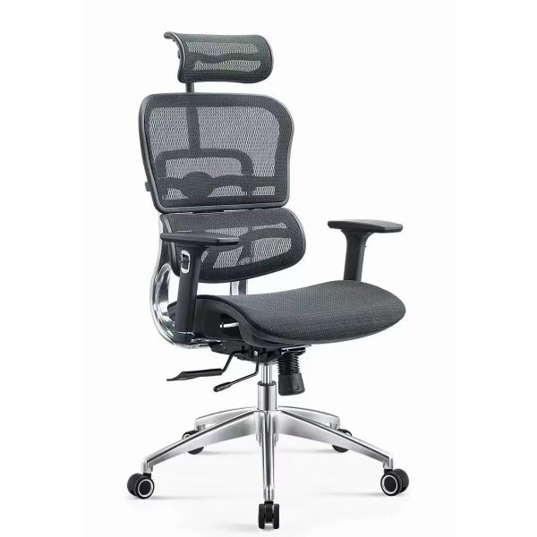 Aluminium Full Mesh Ergonomic Office Chair Revolving For Boss