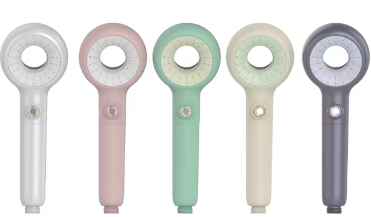 H59-1 Brass Micro Nano Bubble Shower Head Generator with 5.9 - 7.3L/min Flow Rate and Water-driven Operation