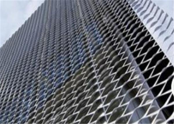 Decorative Woven Expanded Aluminium Mesh Light Weight Facade Cladding