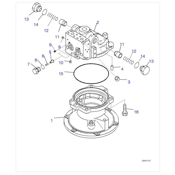 706-7G-71180 706-7G-71130 6754-21-3102 Electric Motor Housing For PC200 PC270 PC220