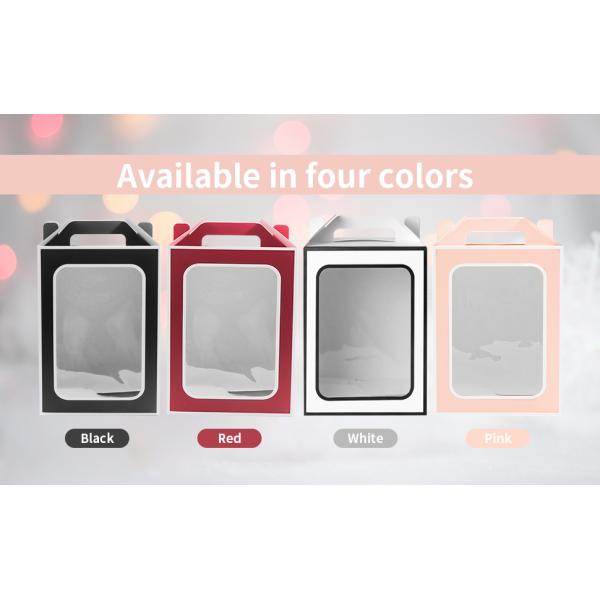 Large Gift Boxes, 10 Pcs Tote Paper Bags With Transparent Window, 9.8 X 7 X 5.1