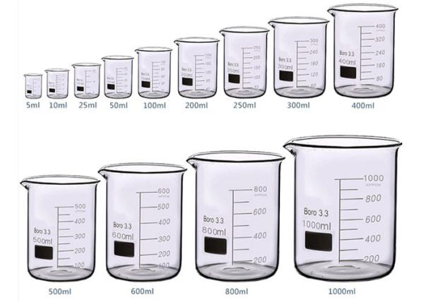 IEC 60335-2-25 Cylindrical Borosilicate Glass Vessels φ190mm φ85mm