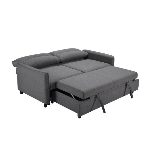 3 in 1 Convertible Sleeper Sofa Bed Modern Fabric Loveseat Futon Sofa Couch w/Pullout Bed,Furniture for Living Room