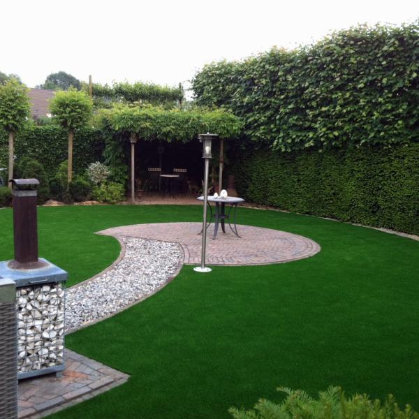 Artificial Lawn Grass For Hotel Other Commercial Buildings Easy Maintenance