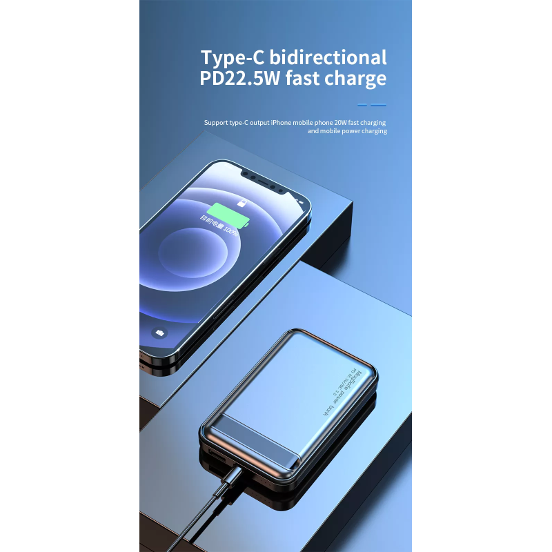 Magnetic Wireless Power Bank 10000mah Portable 20w for Phone