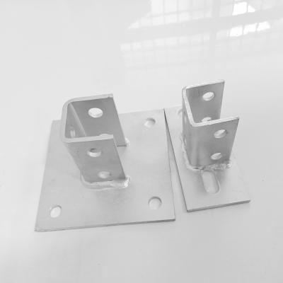 Encaixes quadrados do cotovelo transversal dos acessórios do canal do suporte da placa lisa