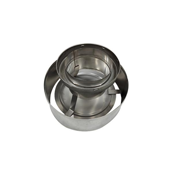 6 Double Wall Twist Lock Boiler Flue Rain Cap Anti Down Weather Resistance