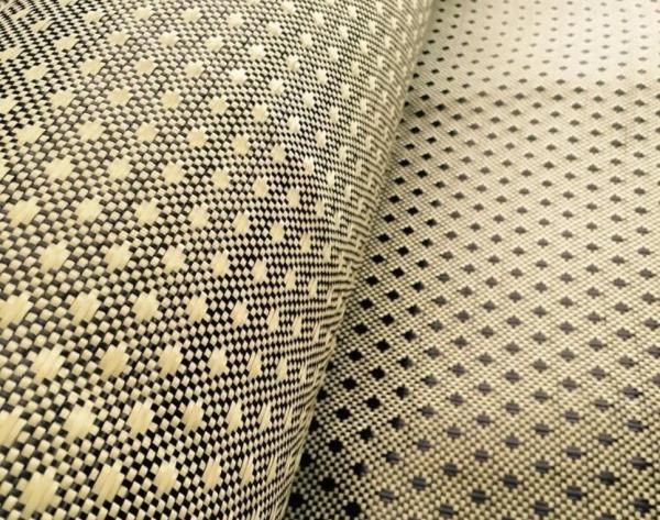 High strength Colored Carbon Kevlar Hybrid Cloth Carbon Aramid Jacquard Fabric