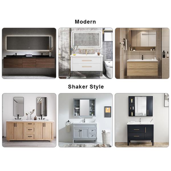 Drawer Slides Hardware High End Custom Bathroom Vanity Set with MR-MDF Carcase Material