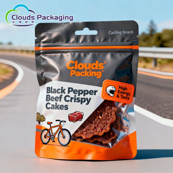 Crispy Snacks Standing Zip Lock Packaging Bags Customization with Window