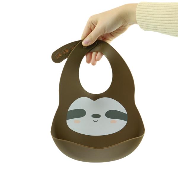 Babadores bonitos do silicone do bebê recém-nascido com material amigável de Eco do coletor da migalha