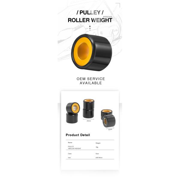 18g Motorcycle Scooter Pulley Ball Variator Roller For PCX PCX125PCX150 KWN Iron Yellow Paint