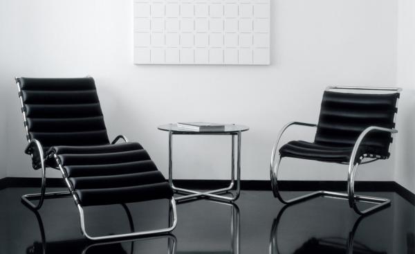 Mr adjustable chaise lounge by Ludwig Mies van der Rohe,