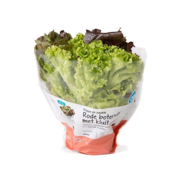Trapezoid Plastic Vegetable Bags CPP OPP Lettuce Plastic Bag With Micro
