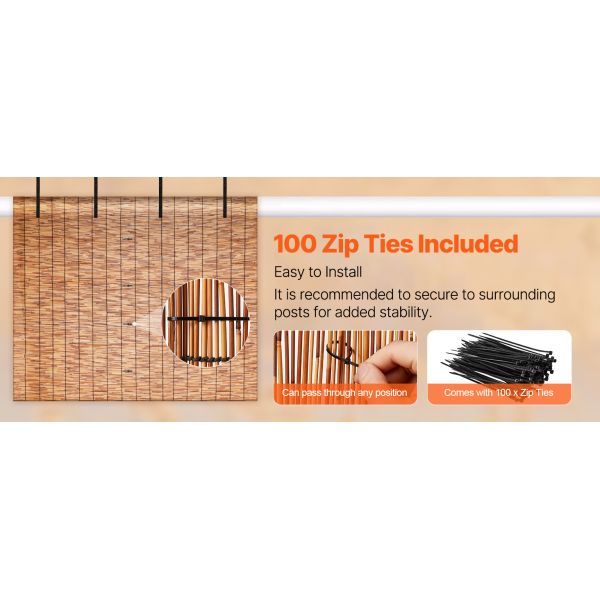 Hot Selling Reed Fence Roll Artificial Bamboo Fence Panel Natural Reed Fencing, 4ft X 16.4 Ft, Decorative Bamboo Privacy Screen,Reed Fence Roll Patio Decorative Fences Reed Screen Curtain For Garden