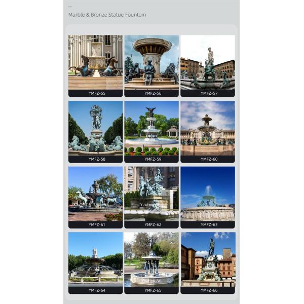 Outdoor Hand Carved White Marble Angel Statue Water Fountain