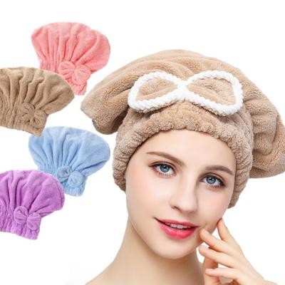 L'OEM a coloré la serviette principale de cheveux de microfibre absorbante superbe de serviette après douche